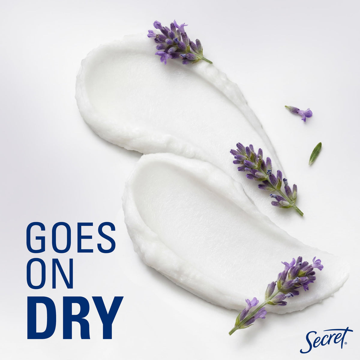 Lifestyle scene with Secret Antiperspirant Deodorant on bathroom counter