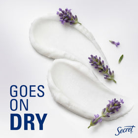 Lifestyle scene with Secret Antiperspirant Deodorant on bathroom counter