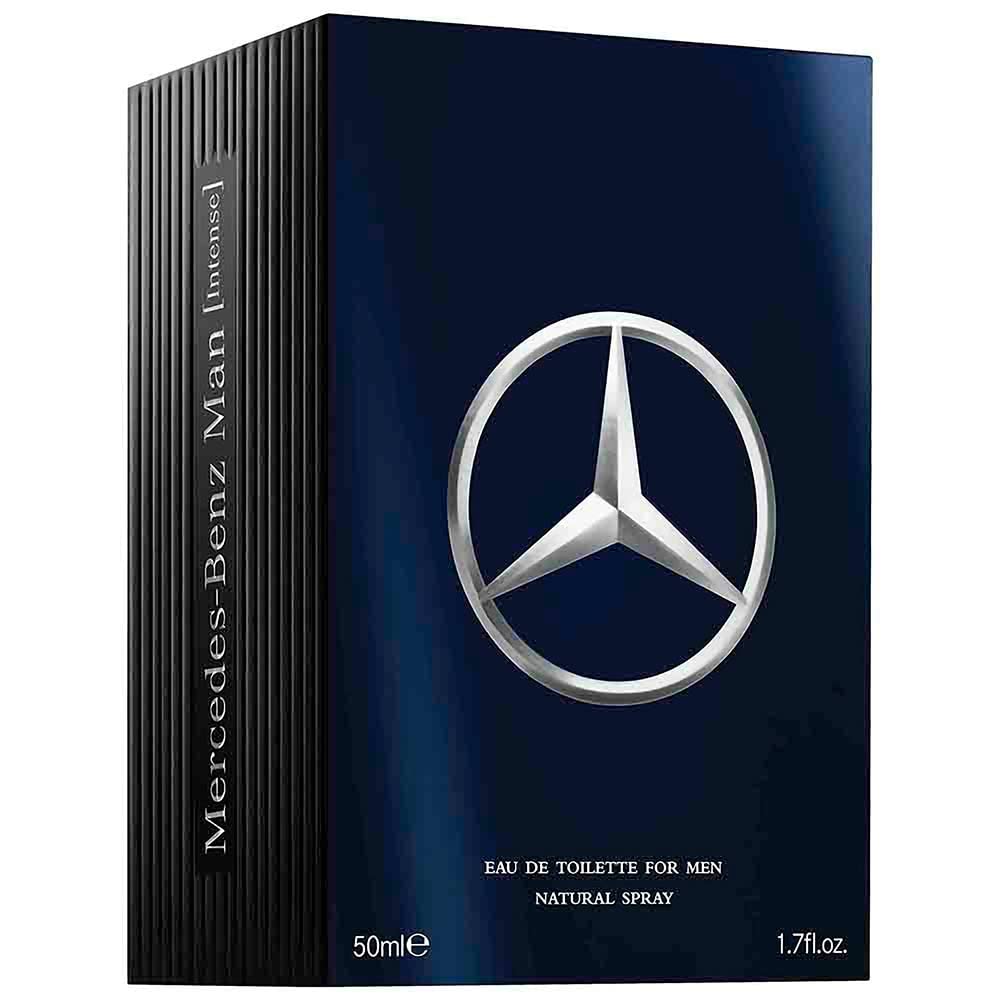 Lifestyle shot of a man wearing Mercedes Benz Man Intense