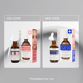 Lifestyle shot of Advanced Clinicals Exfoliating Serum on vanity