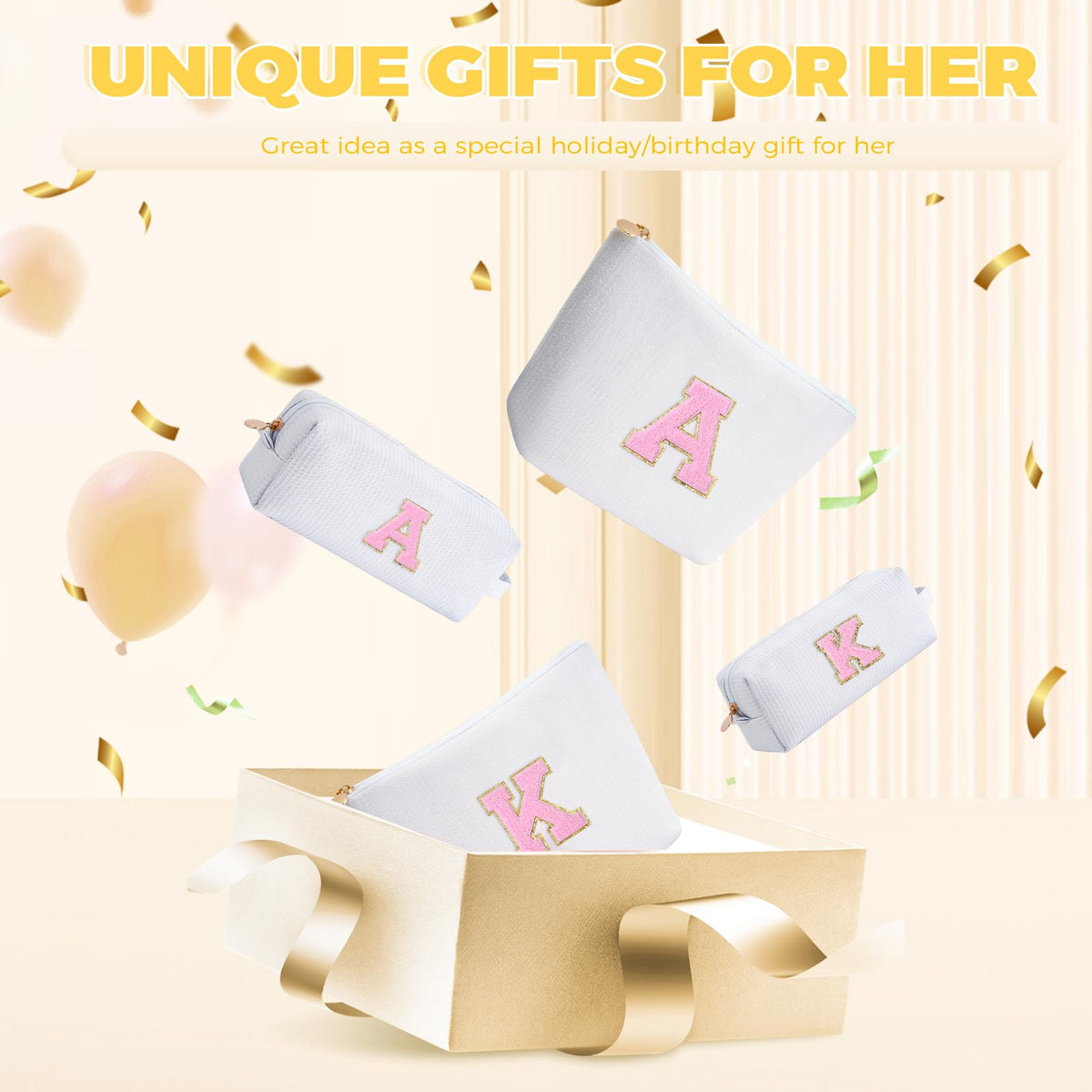 Lifestyle shot of Btffitting makeup bag set in use