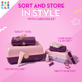 Lifestyle shot of Caboodles On-the-Go Girl Cosmetic Case in use