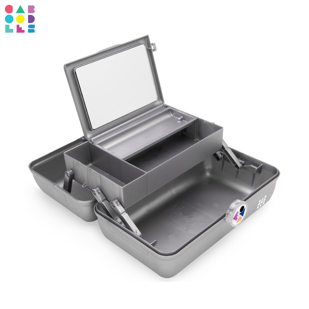 Lifestyle shot of Caboodles Twilight Disco Cosmetic Organizer in use