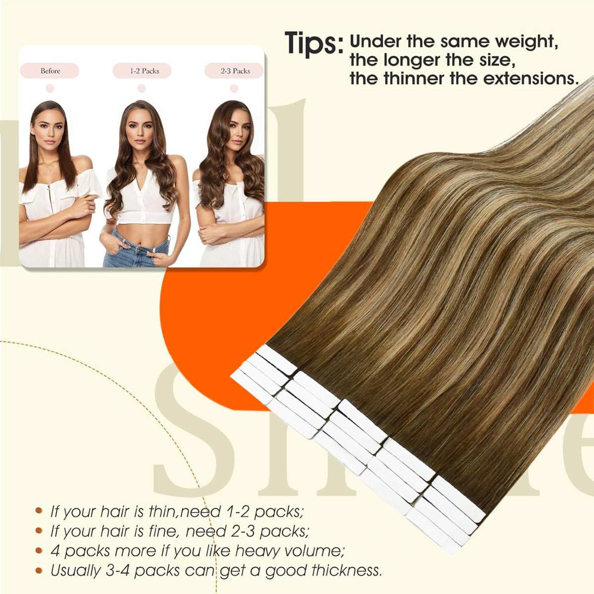 Lifestyle shot of Full Shine Tape In Hair Extensions Honey Brown