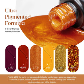 Lifestyle shot of hands with Beetles Fall Gel Nail Polish applied