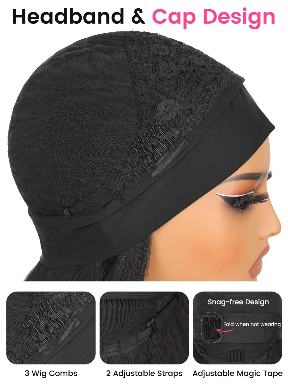 Lifestyle shot of HANNE Wavy Flip Curls Curly Headband Wig