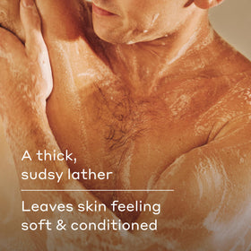 Lifestyle shot of Harry's Men's Body Wash in a shower setting