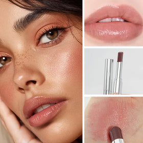 Lifestyle shot of IFVGFB Honeynoir Nude Honey Lipstick