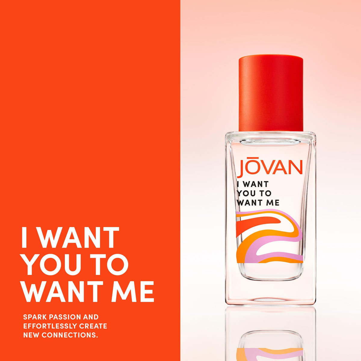 Lifestyle shot of Jovan I Want You To Want Me Eau de Parfum in a stylish setting