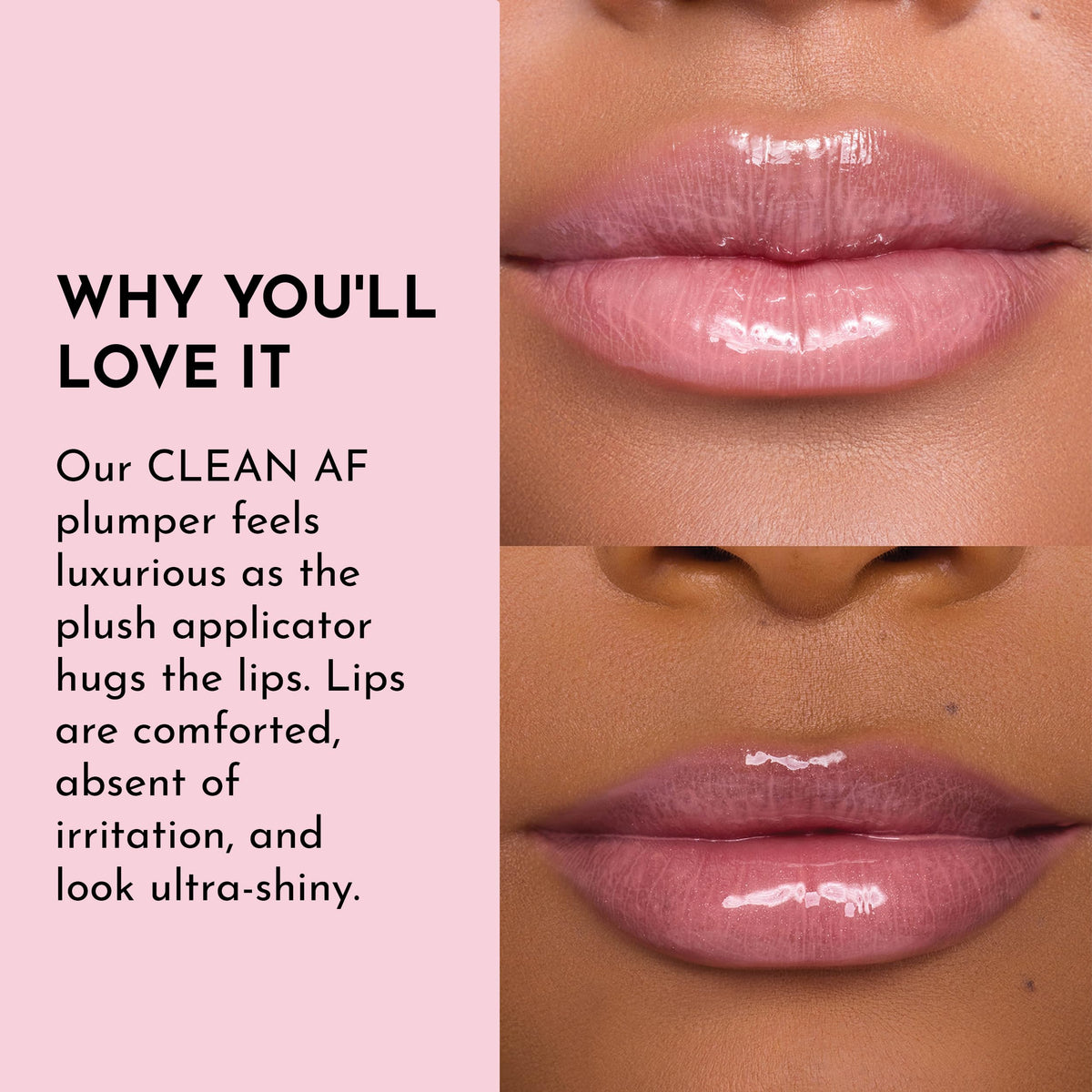 Lifestyle shot of Lawless Lip Plumping Gloss in use