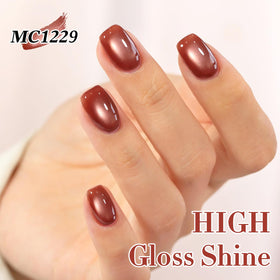 Lifestyle shot of nails painted with Double Rhythm Cat Eye Gel Nail Polish