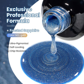 Lifestyle shot of nails with Beetles Blue Cat Eye Gel