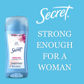 Lifestyle shot of Secret Antiperspirant Deodorant in bathroom