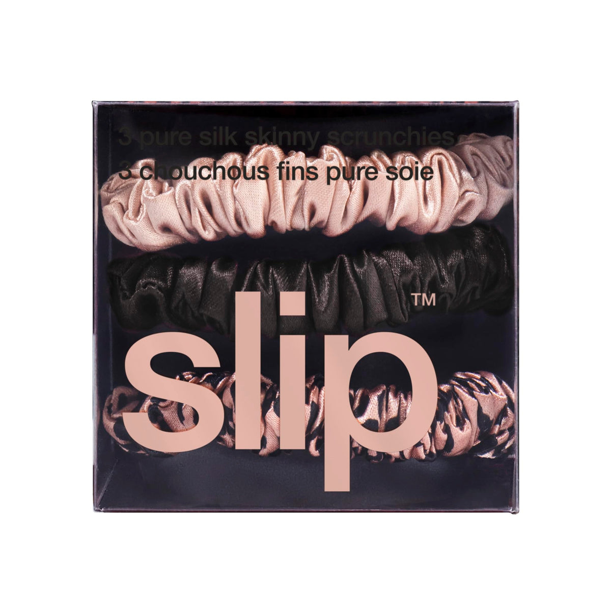 Lifestyle shot of SLIP Silk Hair Ties in use with a stylish hairstyle