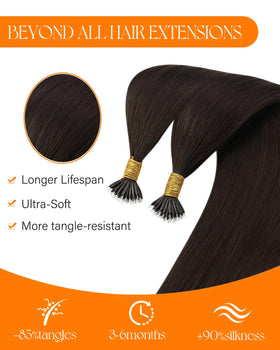 Lifestyle shot of Sunny Hair Extensions styled in a ponytail