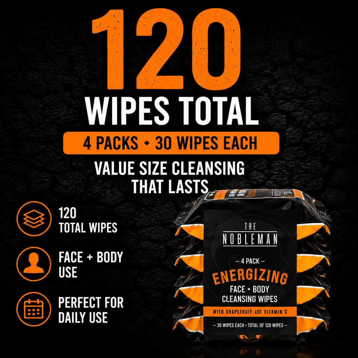 Lifestyle shot of The Nobleman Energizing Cleansing Wipes in gym setting