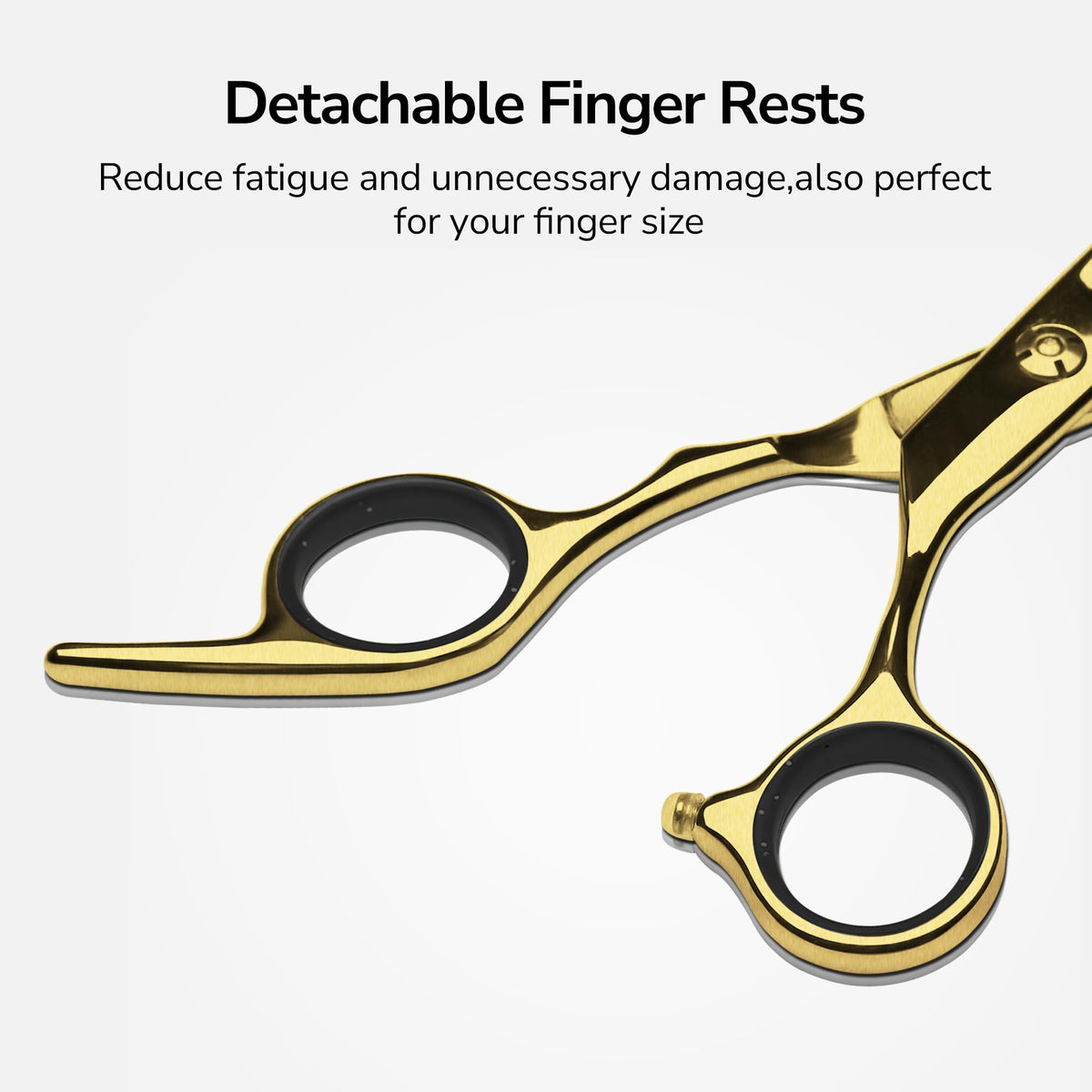 Lifestyle shot of ULG scissors in use on hair