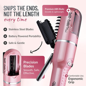 Lifestyle shot of using Split-Ender Mini on long hair