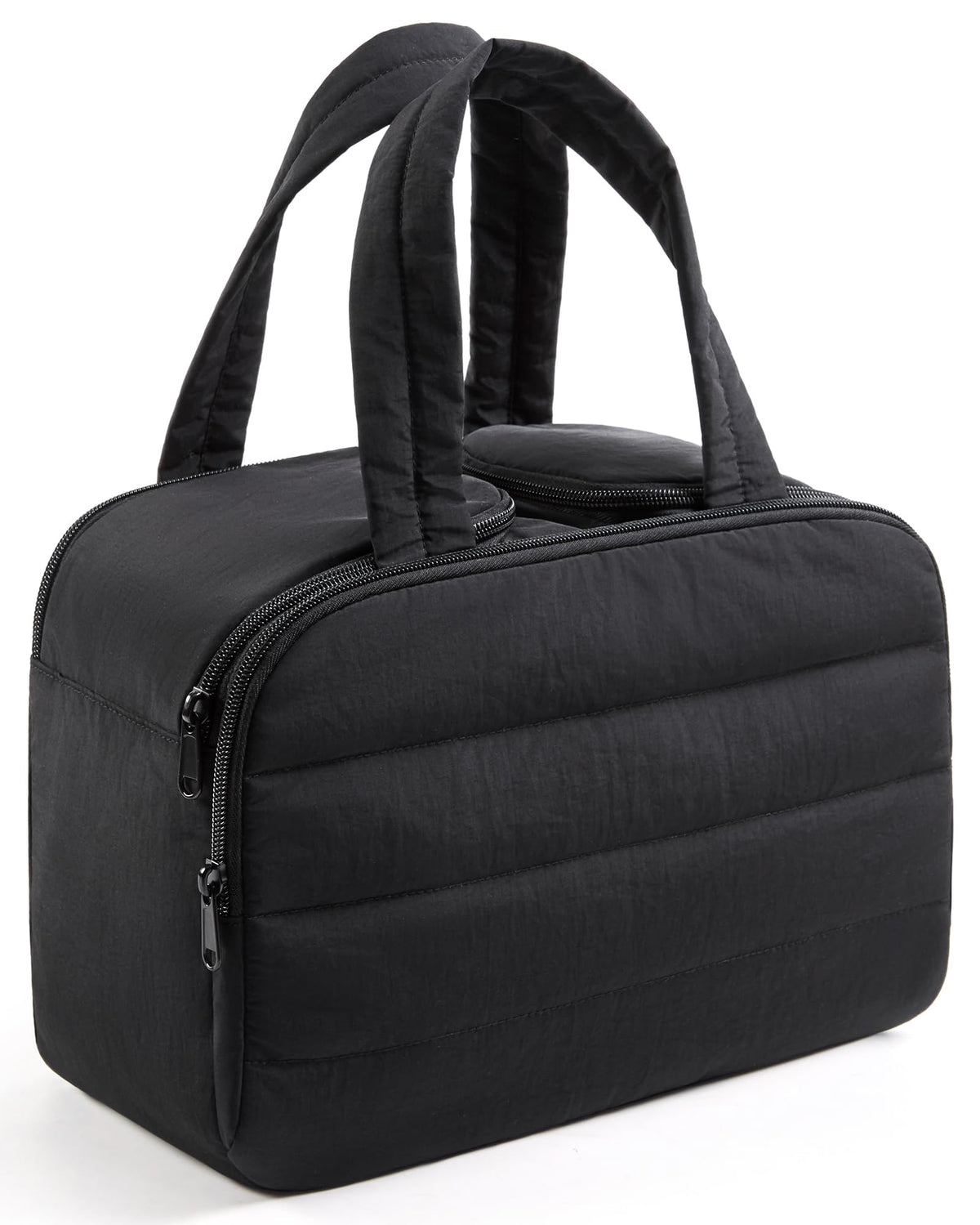 LIGHT FLIGHT Travel Toiletry Bag front view in black