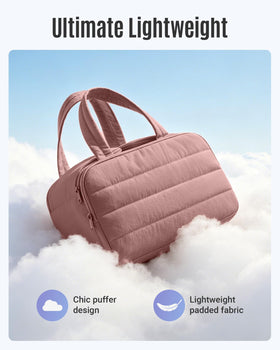 LIGHT FLIGHT Travel Toiletry Bag open showing inner pockets
