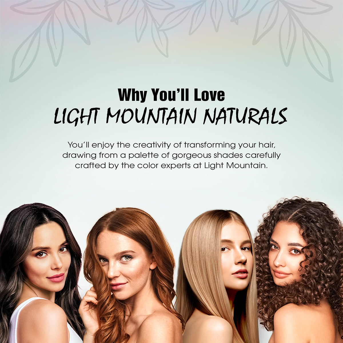 LIGHT MOUNTAIN Henna Hair Colour kit contents including cap and gloves