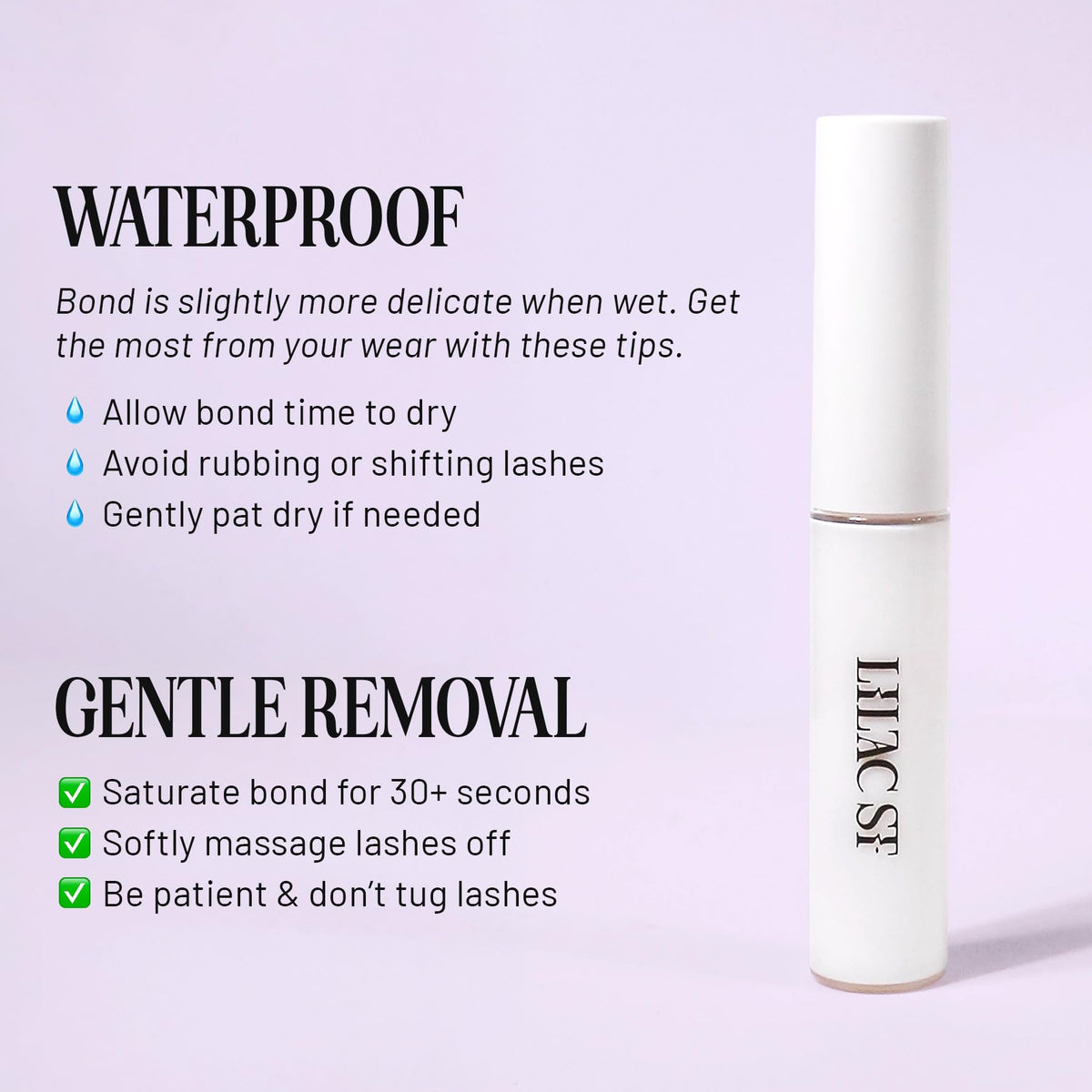 Lilac St. Eternal Bond Lash Glue application process illustration