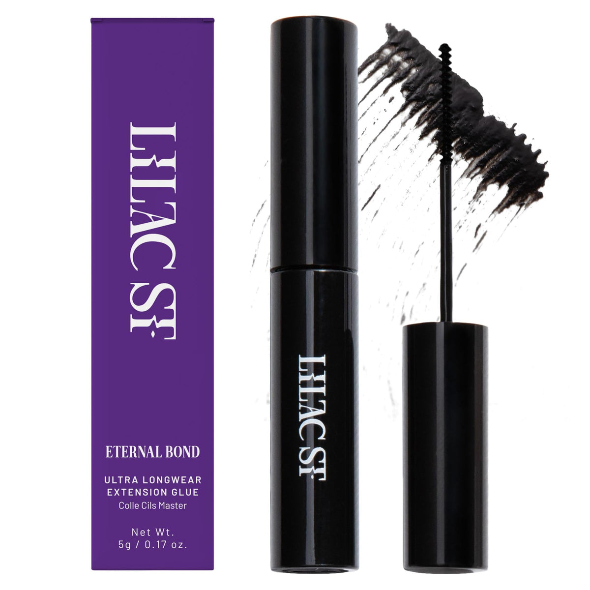 Lilac St. Eternal Bond Lash Glue black brush tip front view