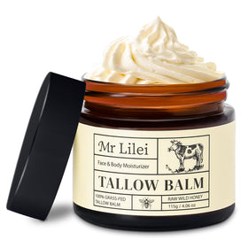Lilei Beauty Organic Beef Tallow Balm front view 115g