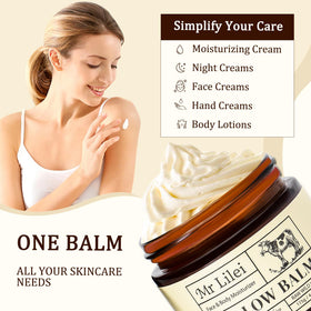 Lilei Beauty Organic Beef Tallow Balm open jar view