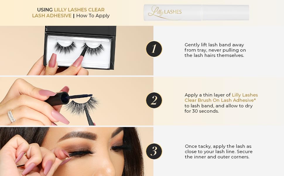 Lilly Lashes 3D Miami Faux Mink Strip Eyelashes side view