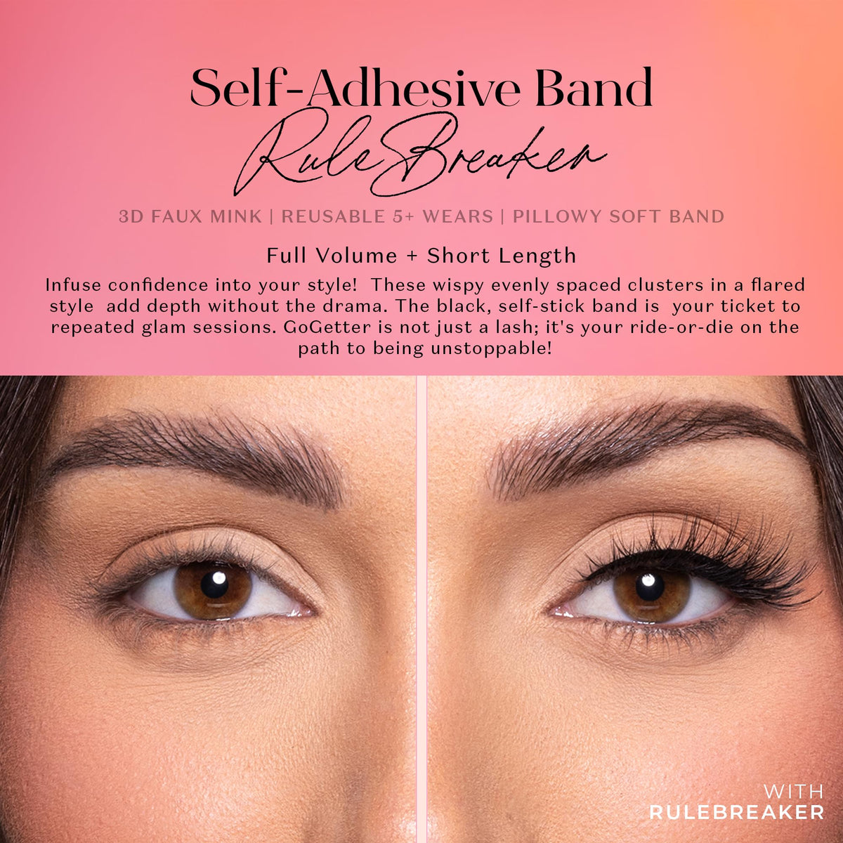 Lilly Lashes 3D Self Adhesive Eyelashes packaging