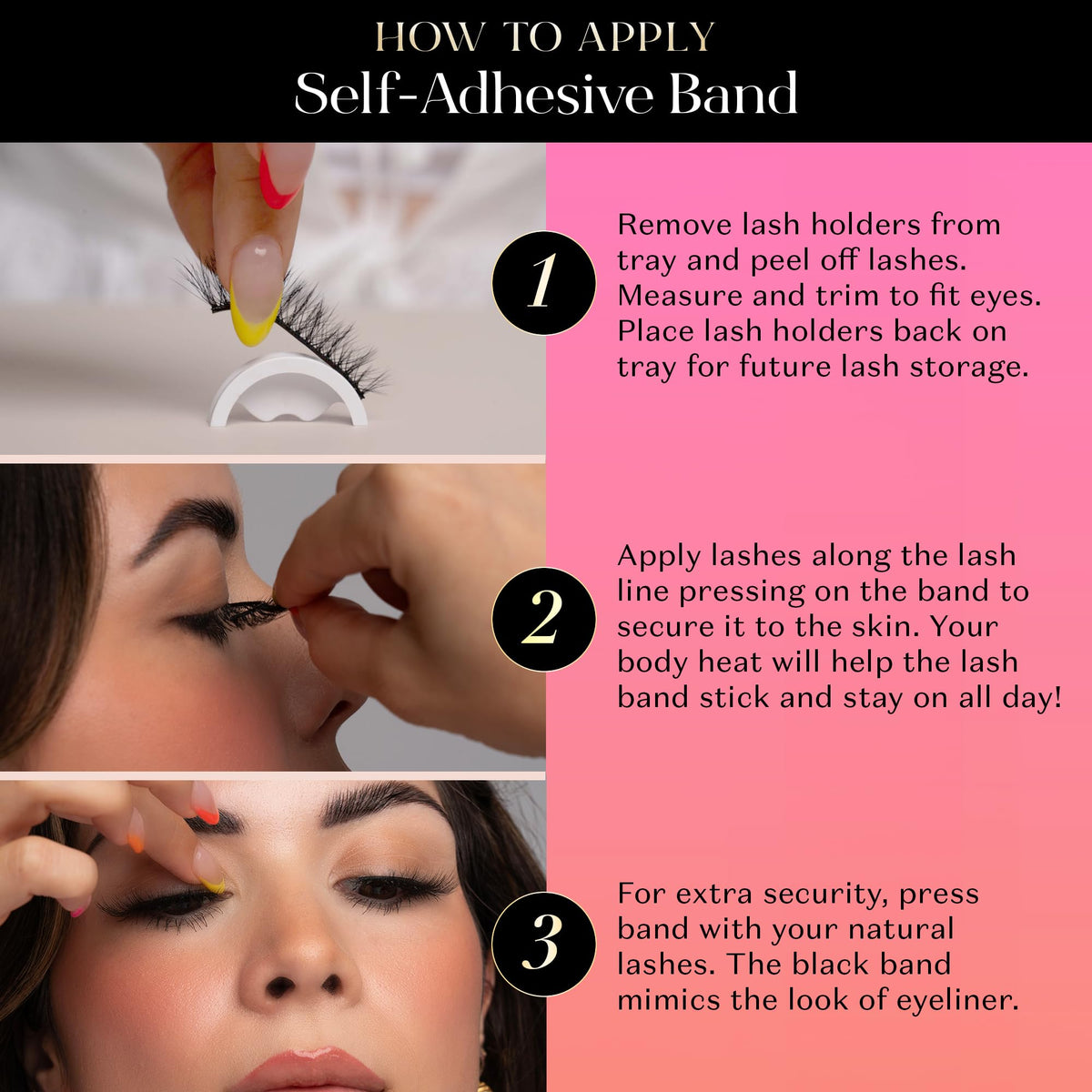 Lilly Lashes Mykonos Self Adhesive Eyelashes with applicator