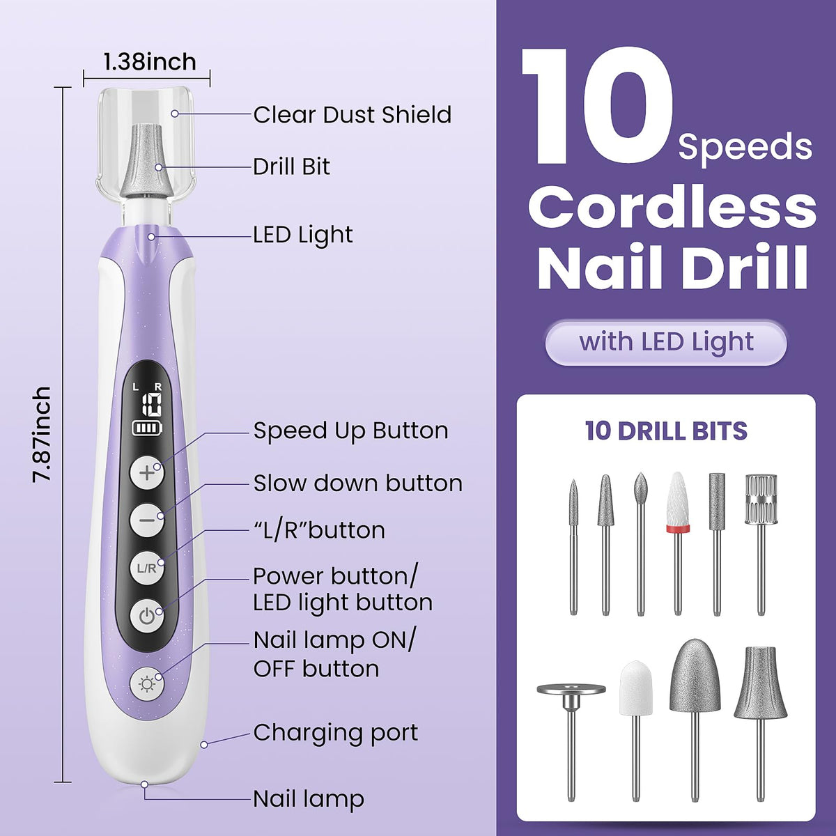 Lilonthy Electric Nail Drill Kit packaging