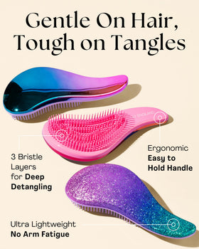 Lily England Gentle Detangler Brush close-up of bristles
