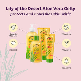 Lily Of The Desert Gelly Moisturizer back view with ingredients