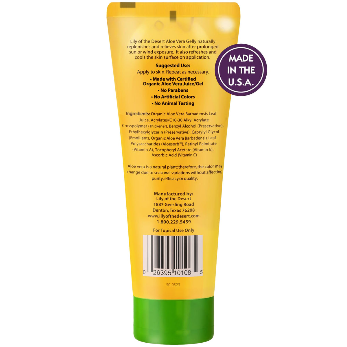 Lily Of The Desert Gelly Moisturizer showing texture