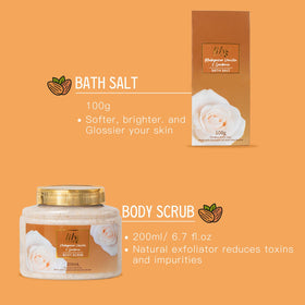 LILY ROY bath salt and bath bombs with a gift note card