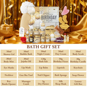 LILY ROY Day Cream and Night Cream displayed with bath accessories