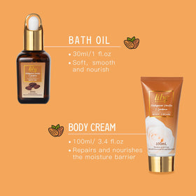 LILY ROY spa gift set in a relaxing bathroom setting
