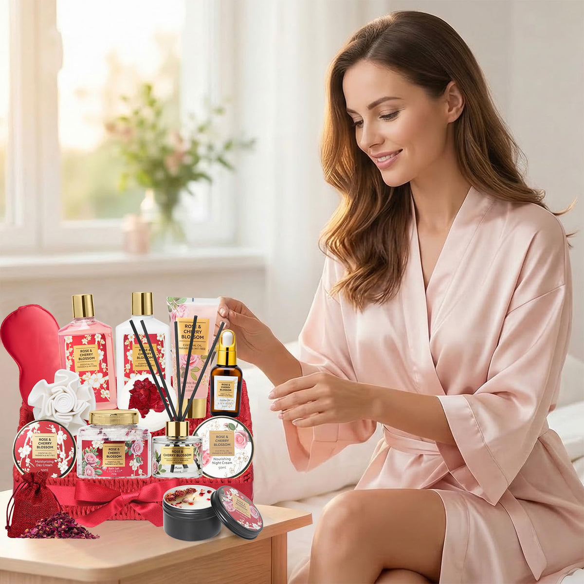 LILY ROY Spa Gift Set with Bath Salt and Day Cream
