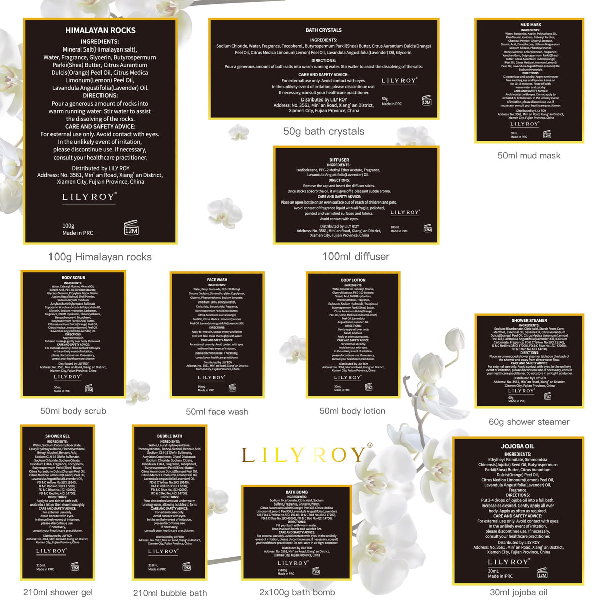 LILY ROY Spa Gifts Set with gift note card
