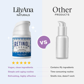 LilyAna Naturals Anti Aging Retinol Face Cream with hyaluronic acid ingredients