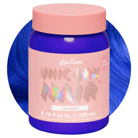 Lime Crime Unicorn Hair Dye Peri Dust front view with packaging