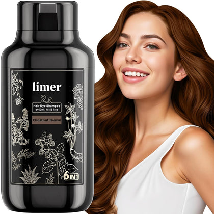 Limer Chestnut Brown Hair Dye Shampoo front view