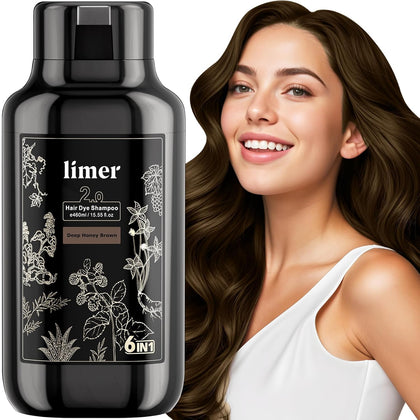 Limer Deep Honey Brown Hair Dye Shampoo front view
