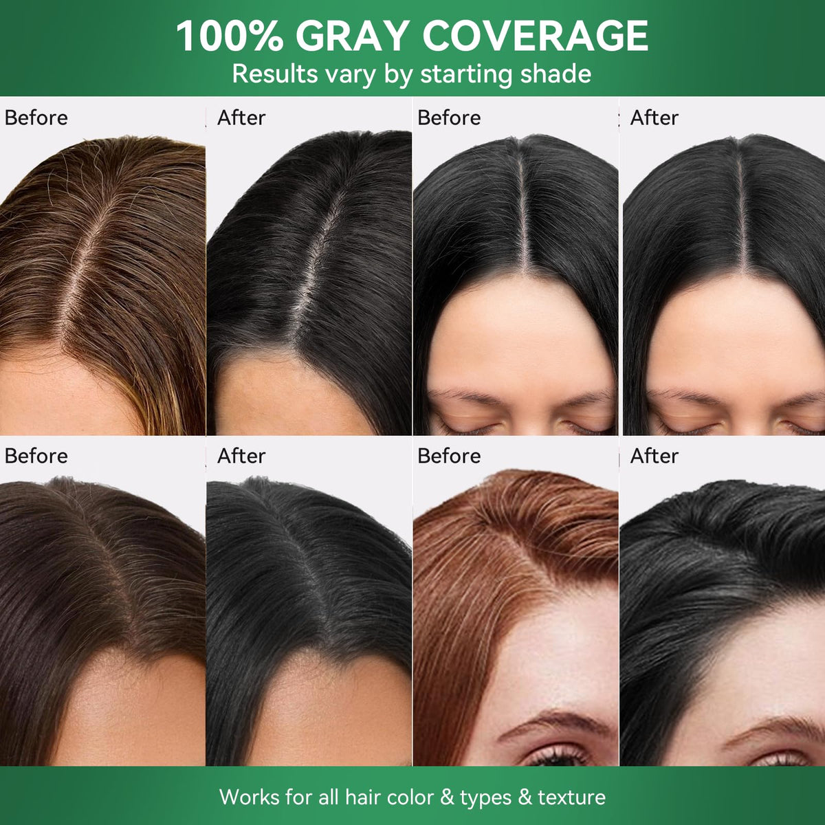 Limer Natural Black Hair Dye Shampoo 3-in-1 side view