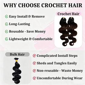 Limited Beauty Ombre Crochet Hair Extensions in natural light