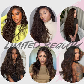 Limited Beauty Ombre Crochet Hair Extensions showing colour gradient