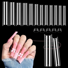LIONVISON 3XL Square Nail Tips clear nails front view