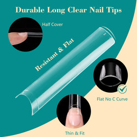 LIONVISON 3XL Square Nail Tips in sizes 3, 4, 5, 6